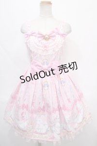 Angelic Pretty / Dolly Catジャンパースカート  ピンク Y-24-09-12-086-AP-OP-SZ-ZY