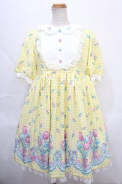 画像1: Angelic Pretty / Tulip Bouquetワンピース  イエロー Y-24-09-12-092-AP-OP-SZ-ZY