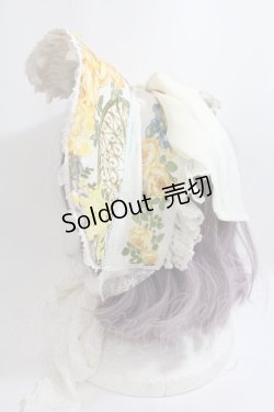 画像2: BAROQUE / Secret garden フラワーボンネット  水色×水色ミックスフラワー Y-24-09-12-020-EL-AC-SZ-ZY