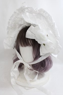 画像1: metamorphose / Eternal Queenハーフボンネット  白 Y-24-09-12-021-ME-AC-SZ-ZY