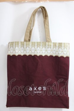 画像1: axes femme / ショッパートートバッグ  ワイン Y-24-09-12-026-AX-BG-AS-ZY