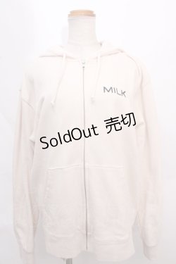 画像1: MILK / MILKジップ UP パーカー  ミルクティー Y-24-09-21-039-ML-TO-SZ-ZY