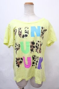 RNA / PUNK プリントTシャツ  イエロー Y-24-09-21-047-PU-TS-SZ-ZT404