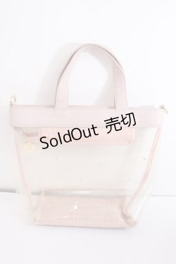 画像2: Maison de FLEUR / パールクリア合皮ショルダートートバッグ F ピンク Y-24-09-25-059-LO-BG-SZ-ZY