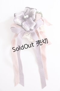 星箱works / すみれの物語刺繍ブローチ/クリップ  ライトパープル Y-24-09-25-024-PU-ZA-SZ-ZY