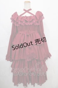 Vallee lys / Coquelicot dress (ミディアム)  ワイン Y-24-10-01-084-GO-OP-SZ-ZY