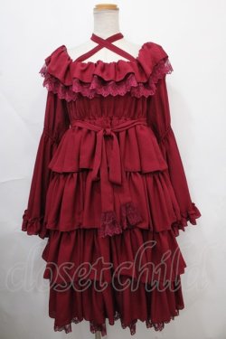 画像1: Vallee lys / Coquelicot dress (ミディアム)  ワイン Y-24-10-01-084-GO-OP-SZ-ZY