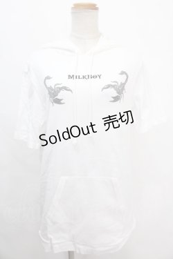 画像1: MILKBOY / SCORPION パーカー  ホワイト Y-24-10-05-040-MB-TO-SZ-ZY