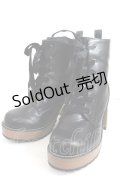 axes femme POETIQUE / レースアップブーツ L 黒 Y-24-10-08-030-AX-SH-SZ-ZY