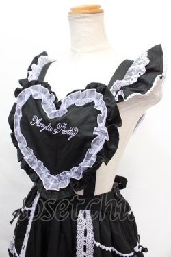 画像3: Angelic Pretty / Heart胸あて付スカート(無地)  ブラック×ラベンダー Y-24-10-13-127-AP-SK-SZ-ZY