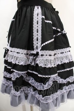 画像4: Angelic Pretty / Heart胸あて付スカート(無地)  ブラック×ラベンダー Y-24-10-13-127-AP-SK-SZ-ZY