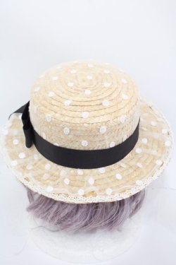 画像3: Angelic Pretty / AiryドットチュールストローHAT  黒 Y-24-10-19-077-AP-AC-SZ-ZY