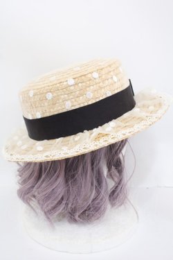 画像4: Angelic Pretty / AiryドットチュールストローHAT  黒 Y-24-10-19-077-AP-AC-SZ-ZY