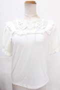 LIZ LISA / レースアップトップス 0 白×ラベンダー Y-24-10-21-033-LO-TO-SZ-ZY