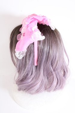 画像2: Angelic Pretty / フリルシースルーカチューシャ  ダークピンク Y-24-10-25-084-AP-AC-SZ-ZY