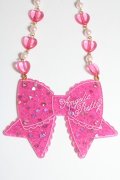 Angelic Pretty / きらめきリボンネックレス  ダークピンク Y-24-10-25-009-AP-AC-SZ-ZY