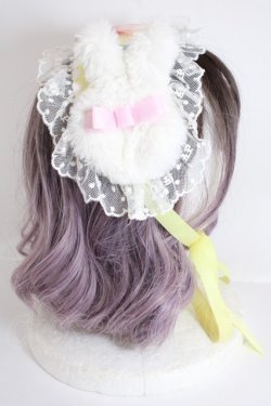 画像4: Angelic Pretty / Fluffy Puff Bunnyヘッドドレス  イエロー Y-24-10-25-095-AP-ZA-SZ-ZY