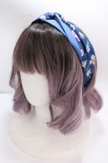 axes femme / オーロラフラワーヘアバンド  紺 Y-24-10-31-008-AX-AC-SZ-ZY