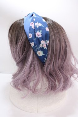 画像2: axes femme / オーロラフラワーヘアバンド  紺 Y-24-10-31-008-AX-AC-SZ-ZY