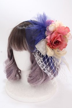 画像1: Angelic Pretty / Classic Rose Dollカチューシャ  ネイビー Y-24-11-18-076-AP-AC-SZ-ZY