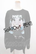 NieR Clothing / 擬人化ぐれまるロングTシャツ F 黒 Y-24-11-18-112-PU-TS-SZ-ZY