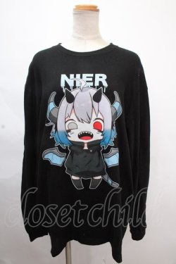 画像1: NieR Clothing / 擬人化ぐれまるロングTシャツ F 黒 Y-24-11-18-112-PU-TS-SZ-ZY