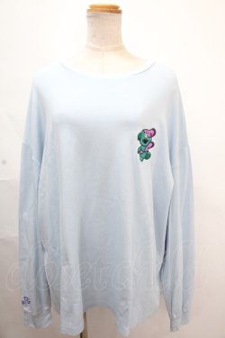 画像1: NieR Clothing / ワッペン刺繍ロングTシャツ  サックス Y-24-11-18-115-PU-TS-SZ-ZY