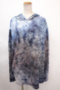 NieR Clothing / 総柄プルパーカー  紺 Y-24-11-18-121-PU-TO-SZ-ZY