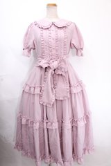 axes femme kawaii / ロマンティックフリルワンピース M ピンク Y-24-11-21-104-AX-OP-SZ-ZI