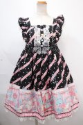 Angelic Pretty / MELODY TOYSハイウエストジャンパースカート  黒 Y-24-11-25-079-AP-OP-SZ-ZY