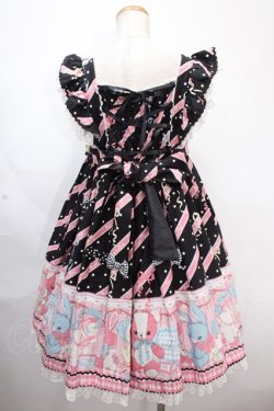 画像2: Angelic Pretty / MELODY TOYSハイウエストジャンパースカート  黒 Y-24-11-25-079-AP-OP-SZ-ZY