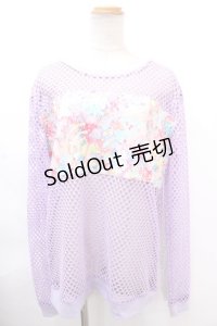 6％DOKIDOKI / Mesh Top/Connect to the Second Summer of Love  ラベンダー Y-24-11-30-038-LO-TO-SZ-ZY