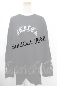 REFLEM / 薔薇プリントL/S Tee/ロングスリーブカットソー F ブラック Y-24-11-30-051-PU-TO-SZ-ZS