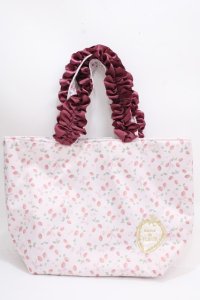 Maison de FLEUR / イチゴアップリケフリルハンドルトートバッグ F ピンク Y-24-11-30-017-LO-BG-SZ-ZY