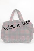 Jane Marple / Tartan checkリボンBag  レッド Y-24-11-30-019-JM-BG-SZ-ZY