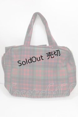 画像2: Jane Marple / Tartan checkリボンBag  レッド Y-24-11-30-019-JM-BG-SZ-ZY