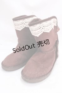 axes femme / レースアップムートンブーツ M 茶 Y-24-12-05-047-AX-SH-SZ-ZY