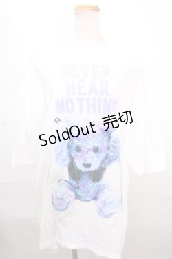 画像1: MILKBOY / NEVER HEAR BEAR Tシャツ F ホワイト Y-24-12-12-051-MB-TS-SZ-ZY