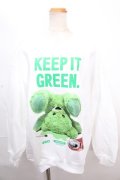 MILKBOY / GREEN BEAR スウェット L ホワイト Y-24-12-12-052-MB-TO-SZ-ZY