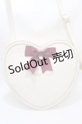 Amavel / Heart Ribbon バック  アイボリー Y-24-12-15-082-CA-BG-SZ-ZY