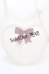 Amavel / Heart Ribbon バック  アイボリー Y-24-12-15-082-CA-BG-SZ-ZY