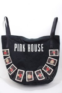 PINK HOUSE / ワッペントートバッグ  黒 Y-24-12-18-015-LO-BG-SZ-ZY