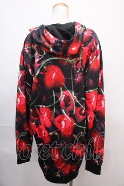 画像2: NieR Clothing / LONG LENGTH OUTER【CHERRY ZIP】 F ブラック×レッド Y-24-12-21-073-PU-TO-SZ-ZY