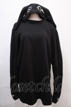 画像1: NieR Clothing /ACK HOODIE【うさ耳×指穴付き】 F 黒 Y-24-12-21-081-PU-TO-SZ-ZY