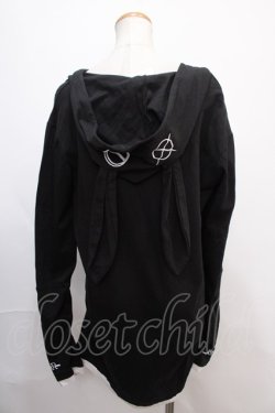 画像2: NieR Clothing /ACK HOODIE【うさ耳×指穴付き】 F 黒 Y-24-12-21-081-PU-TO-SZ-ZY