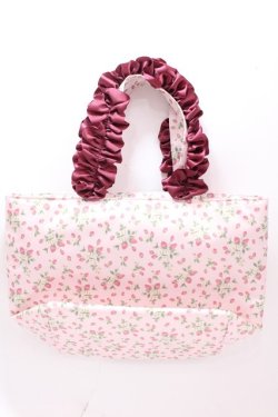 画像2: Maison de FLEUR / BAGイチゴアップリケフリルハンドルトートバッグ   Y-24-12-21-021-LO-BG-SZ-ZY