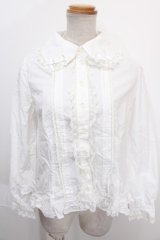 Angelic Pretty / Lovelyピンタックブラウス  白 Y-24-12-23-042-AP-BL-SZ-ZY