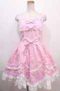 Angelic Pretty / メアリーロマンスDollジャンパースカート  ピンク Y-24-12-23-064-AP-OP-SZ-ZY