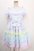 Angelic Pretty / しゃぼん玉ワンピース  サックス Y-24-12-23-067-AP-OP-SZ-ZY