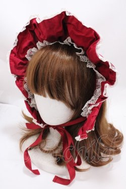 画像1: Angelic Pretty / お嬢様のクラシカルハーフボンネット  ボルドー Y-24-12-23-021-AP-AC-SZ-ZY